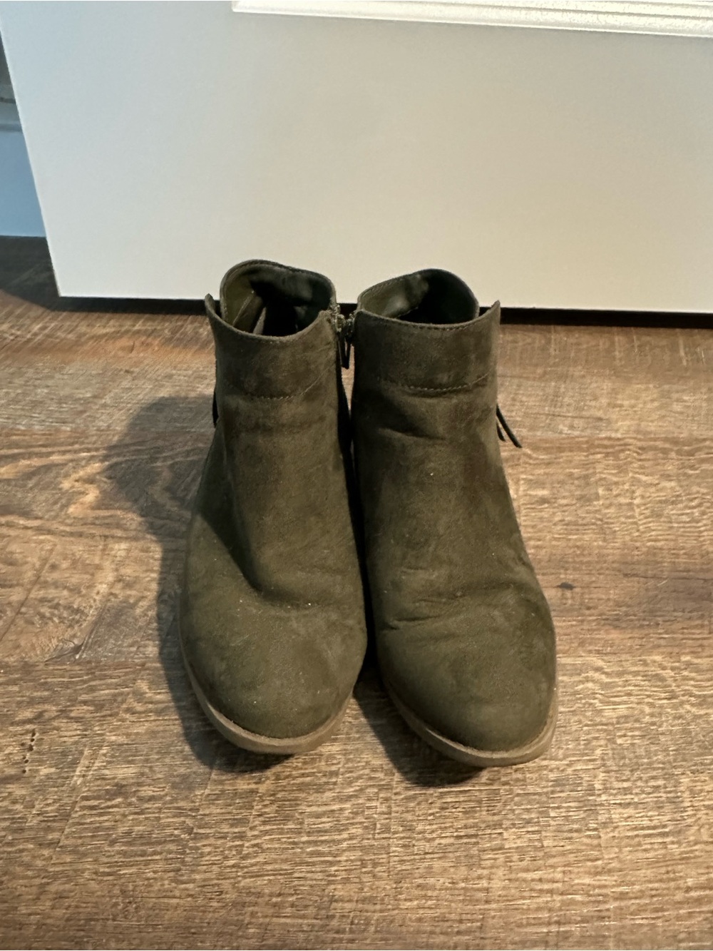 Arizona Jean Company Olive Suede Ankle Booties
